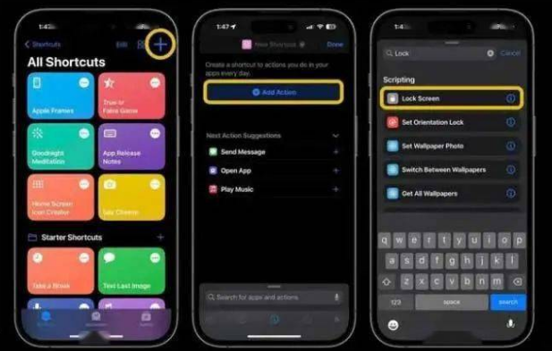 肇州苹果14锁屏维修店分享iPhone14升级iOS16.4后如何创建锁屏快捷方式 